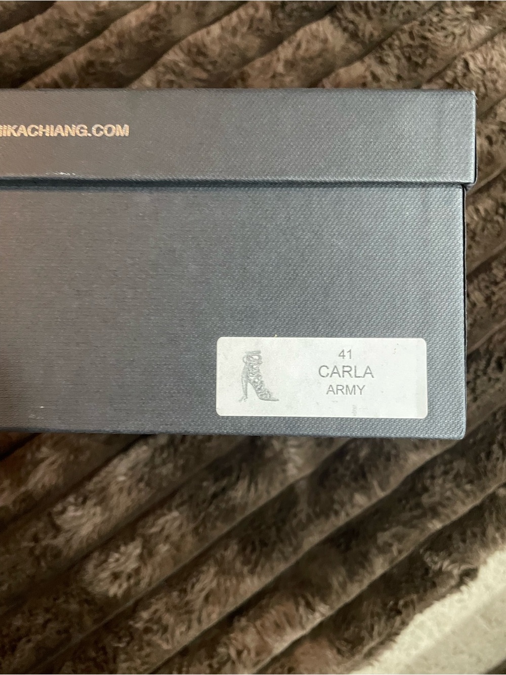 Monika Chiang Olive Green Rope Lace-Up Heels - Picture 10 of 11